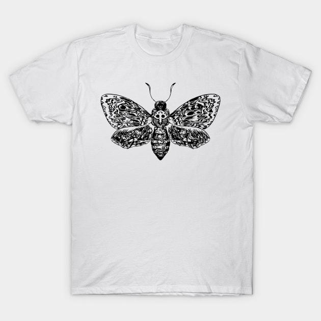 Skull moth T-Shirt by Sitenkova